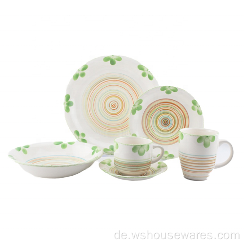 Europäische moderne Design Handdruckkeramik -Geschirr Set